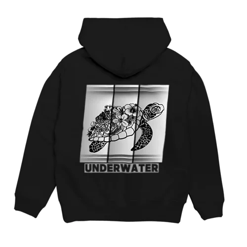 Cute Sea Turtle With Wonderful Hibiscus Flowers Design Hoodie