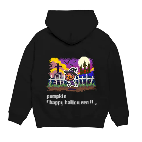 ドット絵「ハロウィンのカボチャ」 Hoodie