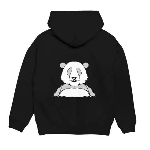 panda☆モノトーン　(パンダ　グレー　)　Full of vitality(フル　オブ　バイタリティー) Hoodie