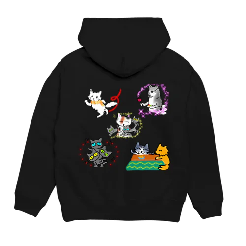 黒猫三兄弟 ワン！ダフル ライフ コラボ Hoodie