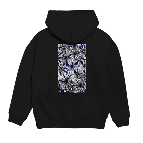 青　線　衝撃　 Hoodie