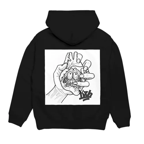 絶体絶命(白枠バージョン)背面印刷 Hoodie