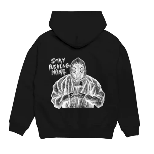 STAY FUCKING HOME(黒地用) Hoodie