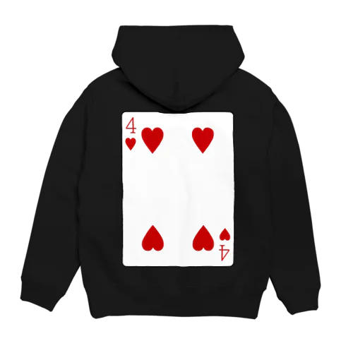 My prediction is...（ハートの４）白文字 Hoodie