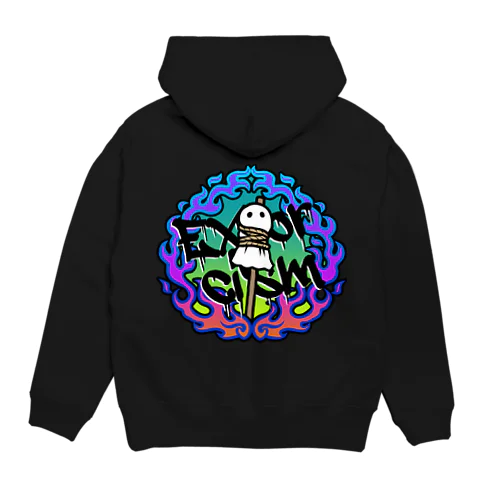 火あぶりおばけ(青) Hoodie