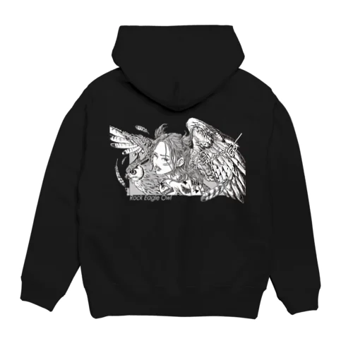 Rock eagle owl girl Hoodie