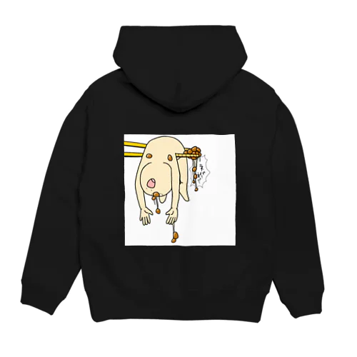 納豆に紛れる人。背面柄ver Hoodie