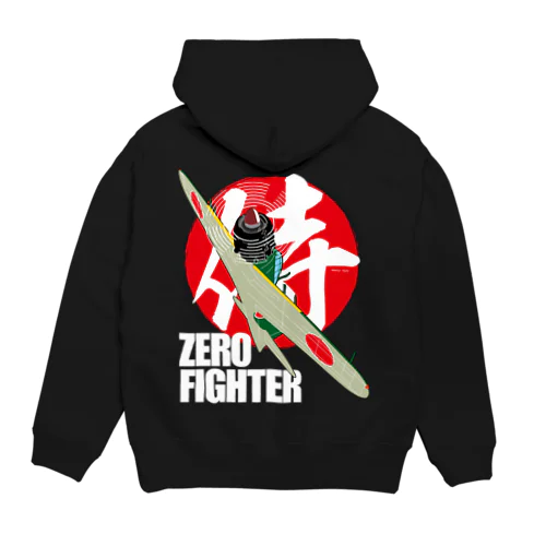 ZERO FIGHTER 空の侍 白字 Hoodie