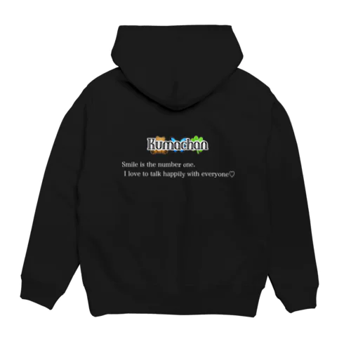 くまちゃん🧸🦋🍀白文字 Hoodie