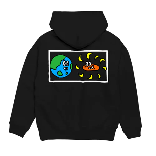 たいようつき白枠 Hoodie