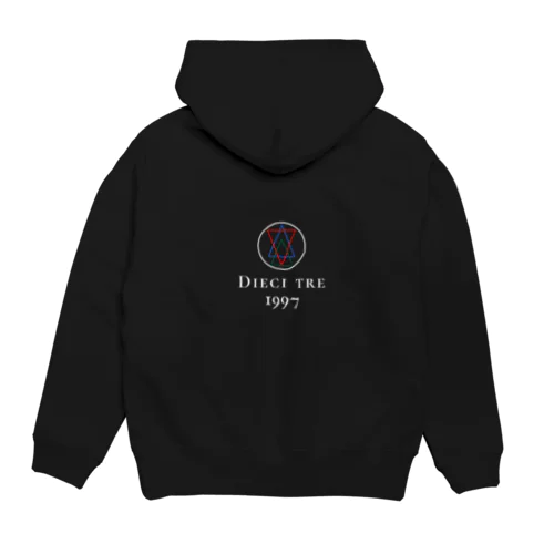 Dieci tre 白ロゴ Hoodie