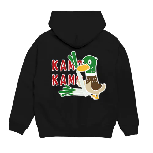 バックプリント 鴨カモ カモかも B Hoodie