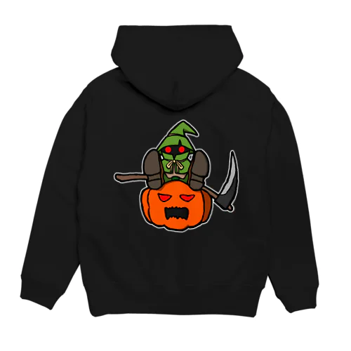 スケアクロウとジャック・オー・ランタン（バックプリント） Hoodie