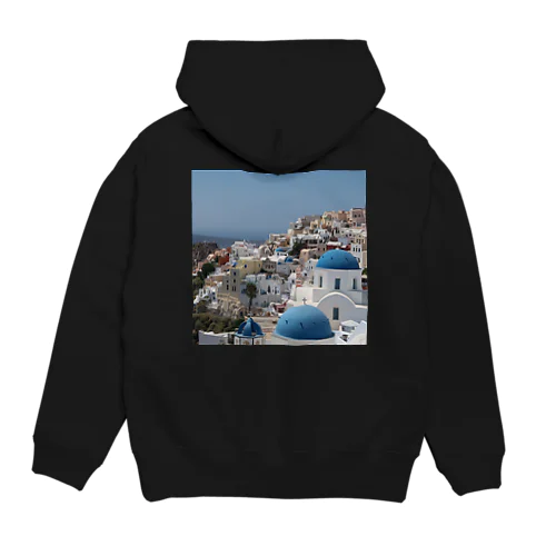 【世界一周旅】ギリシャ　サントリーニ島の景色 Hoodie