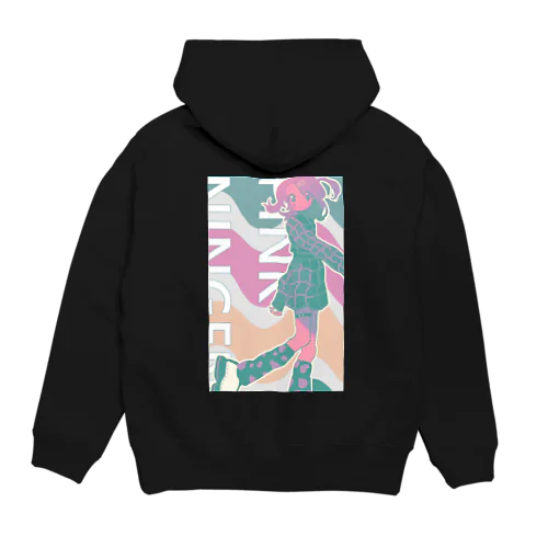 グリーンピンク人間 Hoodie