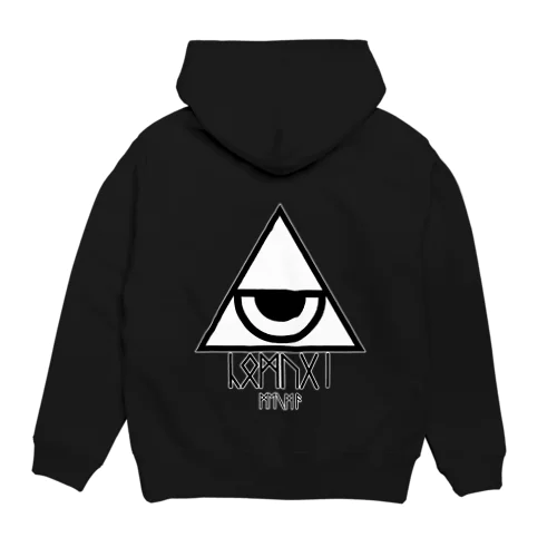 小麦めんま目(ルーン文字)(白プリントあり) Hoodie