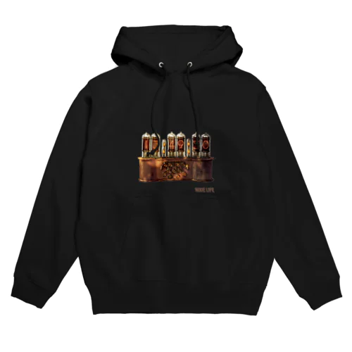 ニキシー管Tシャツ・レトロスタイルニキシー管時計（NIXIE LIFE） Hoodie