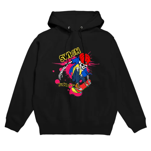 Splash ink  スカル　スケボー　パーカー Hoodie