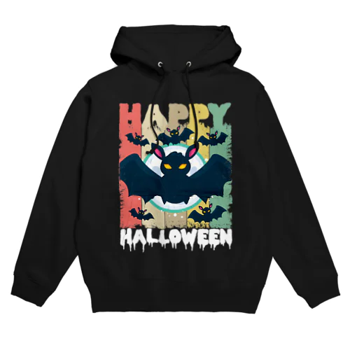 Happy Halloween Bats Retro Background 후디