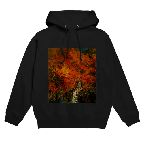 紅葉と滝 Hoodie