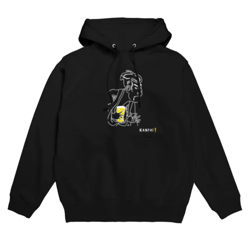 名画 × BEER（写楽）白線画*文字あり前プリントver. Hoodie