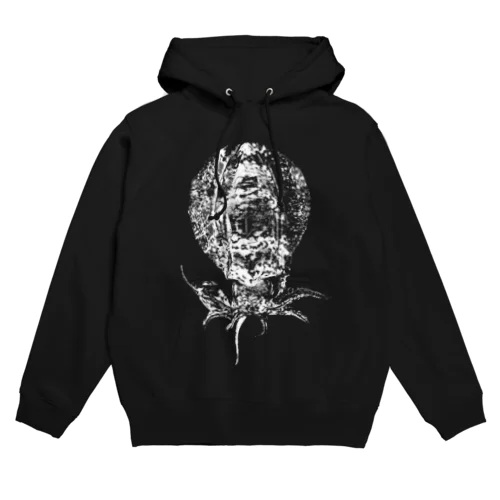 イカ白抜きパーカー Hoodie