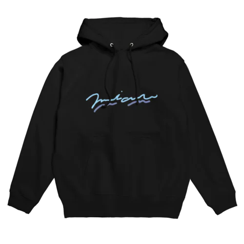 山に見えるか波に見えるかminanロゴ Hoodie