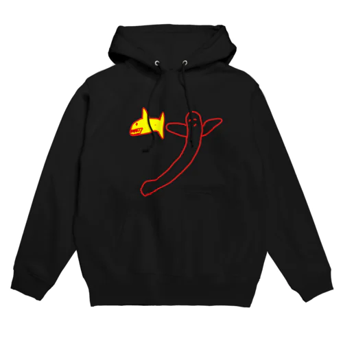 ブラックコブラとサメ Hoodie