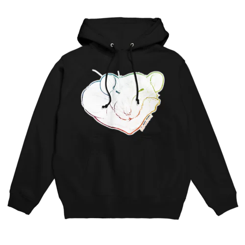 しろちゃんと一緒に筋トレしよう(虹色グラデ) Hoodie