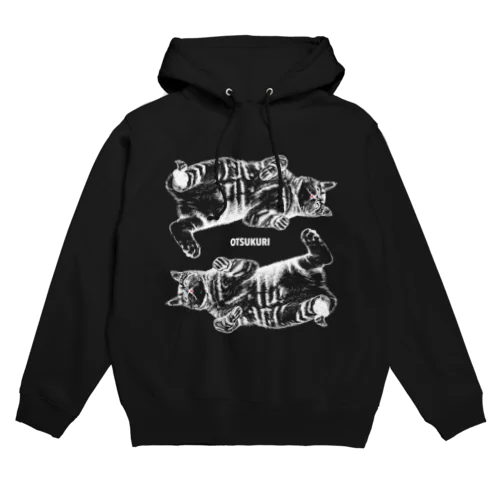 いとこの猫・餃子×2 白 Hoodie