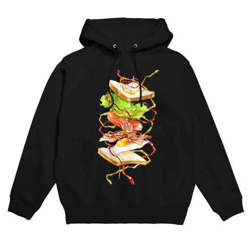 躍動するサンドイッチ Hoodie