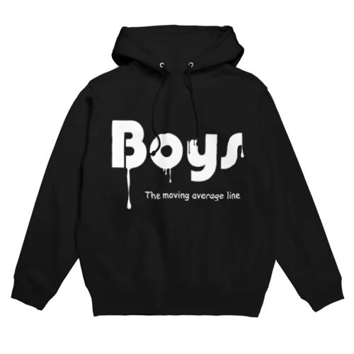 移動平均線男子 English(白文字)  Hoodie