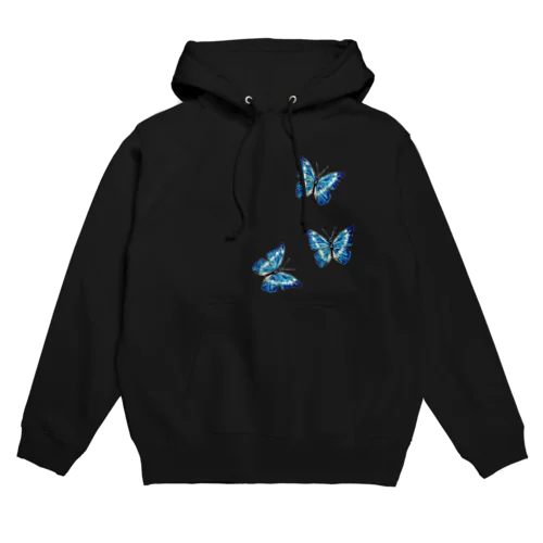 油彩画「Blue butterfly」 Hoodie