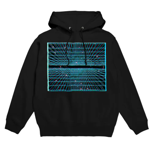 遠近グリッドのネオン宇宙 Hoodie