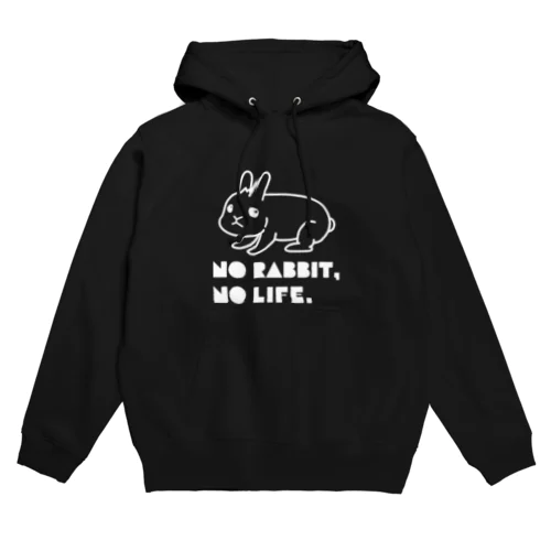 NO RABBIT,NO LIFE パーカー