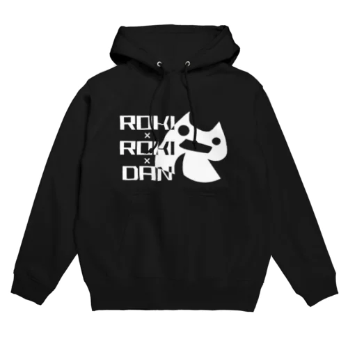 悪の秘密結社ロキロキ団団員章ロゴ白 Hoodie