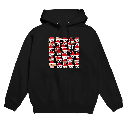 ドット絵の犬　クリスマス Hoodie