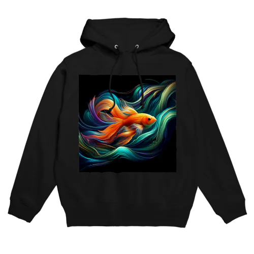 メダカ　デジタルアート Hoodie