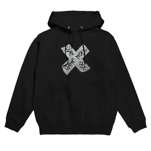 Logo (BLACK)＆ Back print Hoodie| Duct tape パーカー