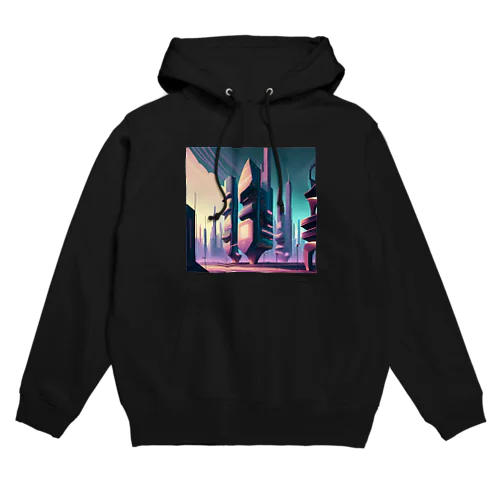 サイバーパンク都市 Hoodie