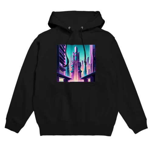 サイバーパンク都市 Hoodie