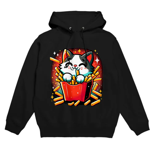 ポテトを食べる猫 Hoodie