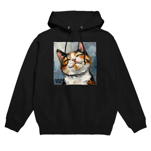 微笑む三毛猫 Hoodie