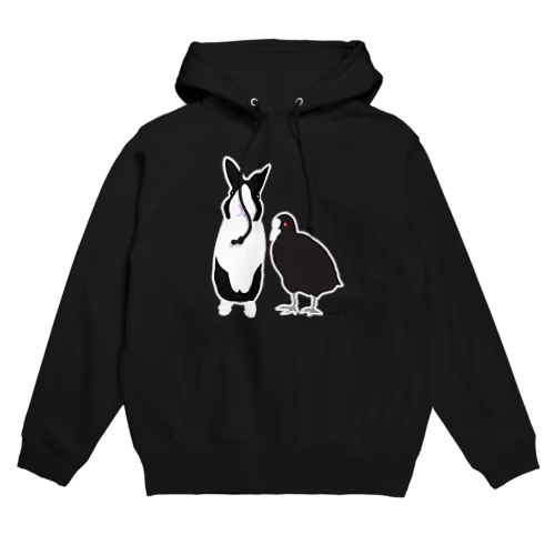 ダッチうさぎ(立)とオオバン Hoodie