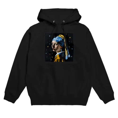 星空と真珠の耳飾りの少女 Hoodie