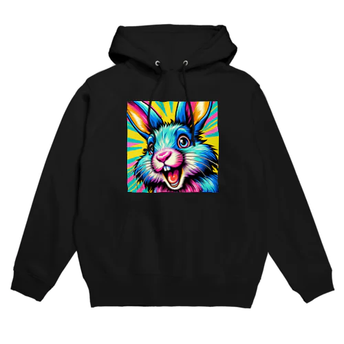 驚愕するウサギ Hoodie