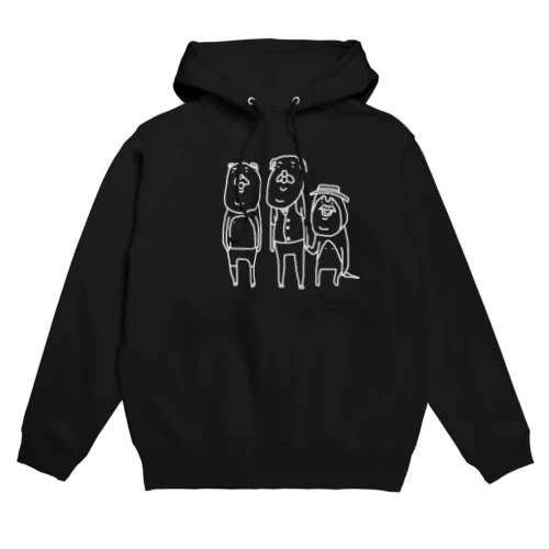 3匹のぱーかー Hoodie