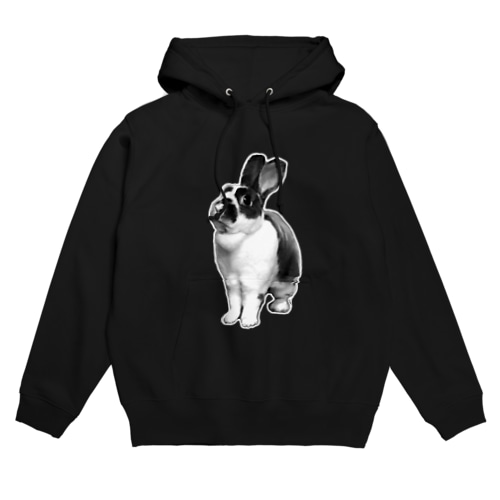 お座りウサギ Hoodie