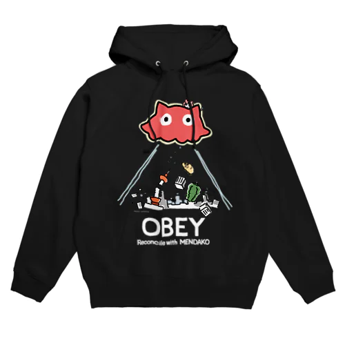 めんだこちゃん OBEY (濃色用) パーカー