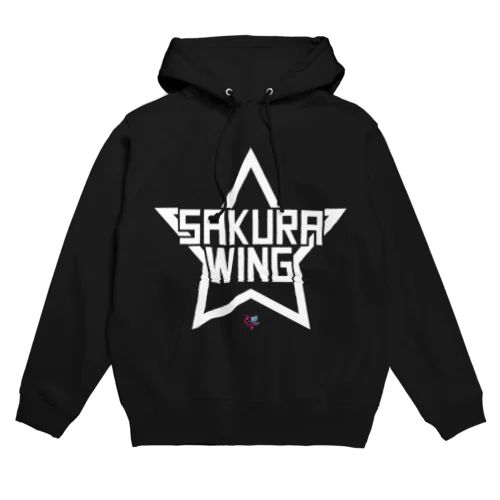 SAKURA WINGスター白字 Hoodie